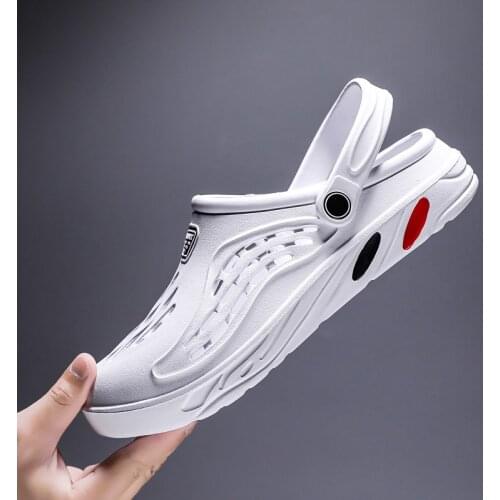 Summer Comfortable Mens Garden Clogs Breathable EVA Injection Shoes Casual Sandal Woman Beach Slippers Water Shoes Big Size 49