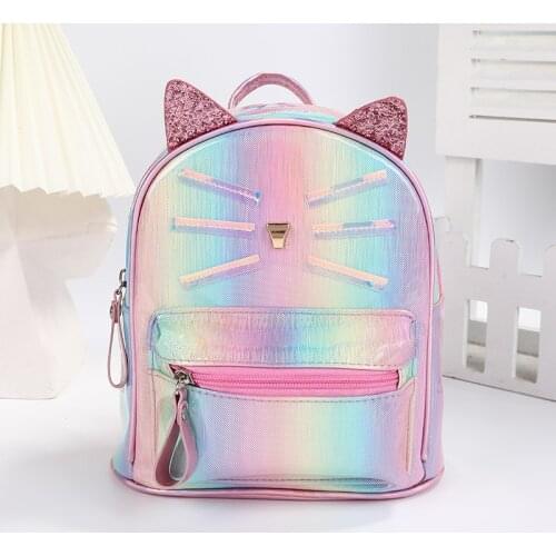 Cartoon cute sequined cat mini backpack kindergarten school bag baby backpack