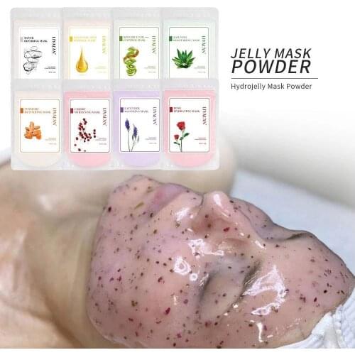 Soft Hydro Jelly Mask Powder Face Skin Care Whitening Rose Gold Collagen Peel Off DIY Rubber Facial Jelly Mask SPA Beauty Salon