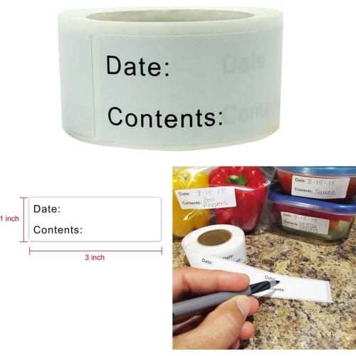120pcs Marking Date Sticker 2.5*7.5cm Label Custom Home Kitchen Food Note Planner Stickers
