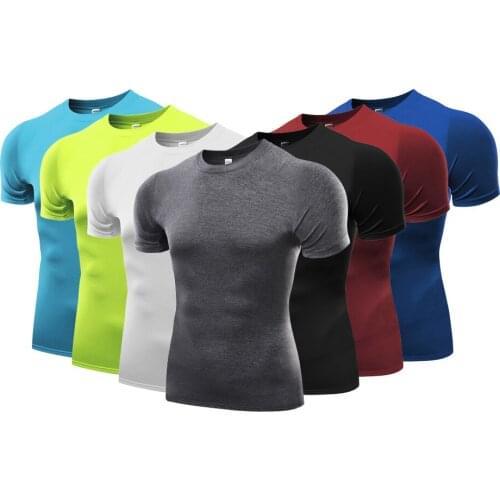 Skinny Tights for Men Compression Gym Clothing Bodybuilding Shirts Fitness Training Tops Sportswear Basketball Jerseys Rashguard