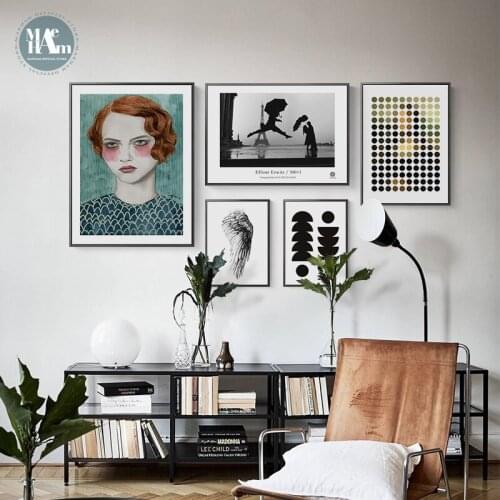 Nordic Feather geometric abstraction Canvas Painting figure Prints Posters Wall art Pictures for Living Room Morden Home Decor