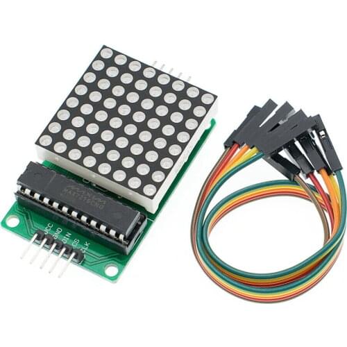 LED Panel Display MAX7219 Dot Led Matrix 8*8 MCU Control Module For Arduino 5V Interface Module 8x8 Output Input Common MAX7219