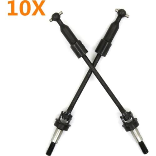 10Pcs HSP Spare Parts Steel Adjustable Length Shaft 110-120mm Universal Drive Joint CVD 94111/107/106 94118 etc 106015 108015