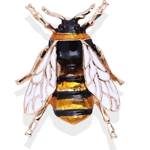 XDPQQ new alloy painted paint insect bee brooch ladies pin brooch accessories 2 colors