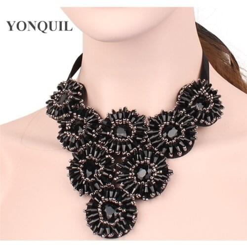 Women Black Velvet Choker Necklace Handmade Retro Burlesque Jewelry Woman Gift Design Ribbon Chain False Collar Choker Necklace