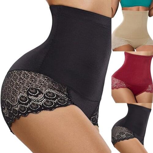 Lace Flower Women Waist Trainer Butt Lift Panties Seamless Tummy Control Corset Body Shaper Slimming Underwear