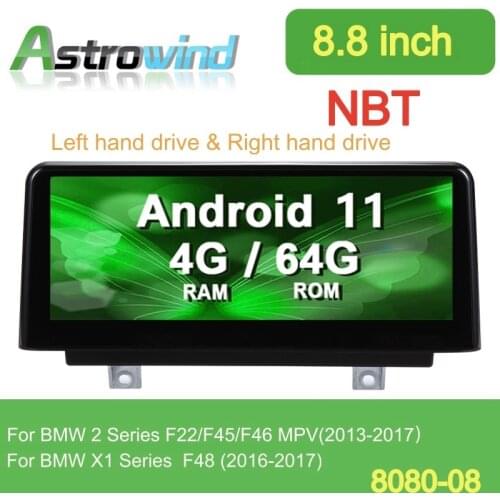 8.8 inch 64G Android 10.0 Car GPS Navigation System Media Stereo Radio for X1 For 2 Series F22/F45 Cabrio MPV NBT