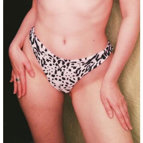 2021 Summer Sexy Women BkiniS Soft Swimwear Pants Beach Swimsuit Splicing Leopard Low Waisted Bathing Trunks