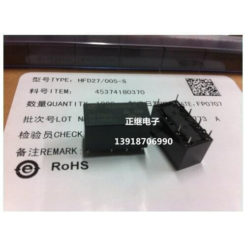 5pcs/lot New and original Relays JRC-27F-005-S HFD27-005-S Sensitive