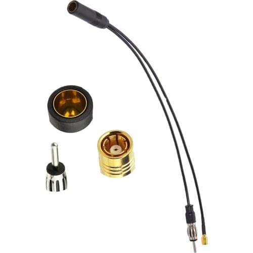 Car DAB Extension Cable FM/AM Radio Active Aerial Antenna Adapter Splitter SMB DIN Cords Accessories