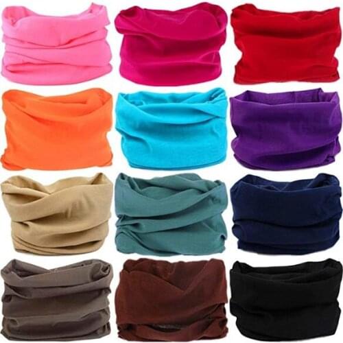 Seamless Solid Color Magic HeadWear Mulitifunctional Cycling Scarf Face Tube Bandanas Sports Outdoor Neck Scarves Face Cover