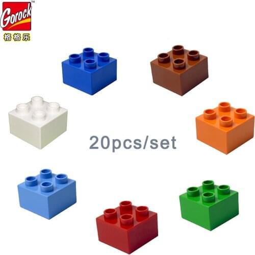 Big Building Blocks Colourful Bulk bricks 20pcs/Set Educational Bricks Toy Compatible All Brands Big block Gift For Baby