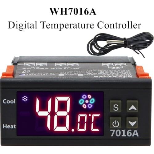 7016A Digital Temperature Controller Switch Controller 30A High-Power Temp Control Thermostat Heating Cooling NTC Sensor 40% off