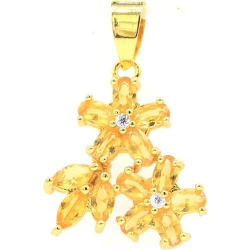 34x24mm European Design Created Paris Blue Topaz Quartz For Women Dating Silver Pendant Eye Catching