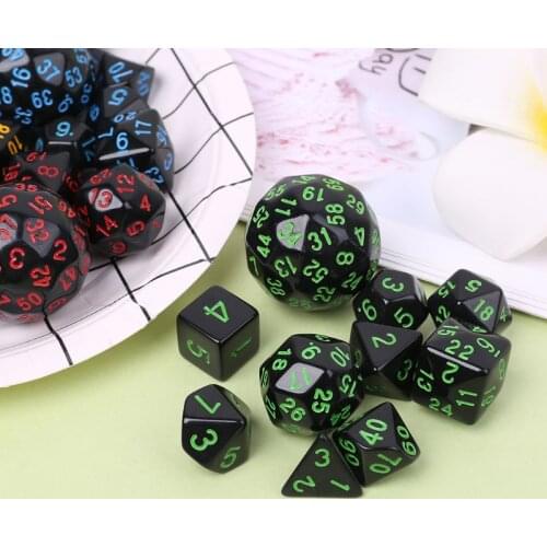 10 Pcs/Set Game Dice Multi Sided Dices Mixing Party Games Club Gifts Creative Adult Children For Dungeon D & D Games