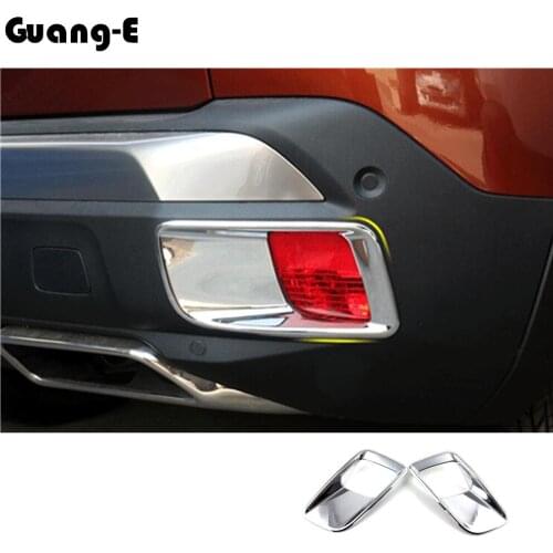 For Peugeot 3008 GT 3008GT 2016 2017 2018 2019 Car ABS Chrome Cover Trim Back Tail Rear Fog Light Lamp Frame Stick Panel 2pcs