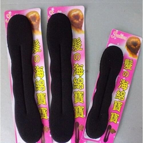 By emds or dhl 500pcs Sponge Hair Styling Bun Maker Twist Curler Tool