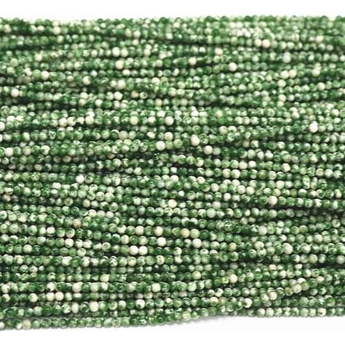 Hot sale 15 style 2mm natural stone round beads chalcedony loose spacer accessories women elegant jewelry finding 15inch B387