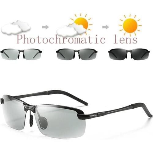 HD Polarized Sunglasses Photochromic Sunglasses Mens Outdoor Driving Fishing Sunglasses Transition Lens Sunglasses