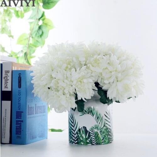 Artificial Daisy Flower bouquet Silk Artificial Chrysanthemum Flowers DIY Bouquet Home Wedding Flores Office Party Decor