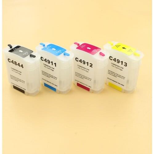 69ml for HP 10 82 refill cartridge for HP Designjet 500 500ps 800 800ps 820mfp 815mfp with ARC chip C4844K C4911C C4912M C4913Y