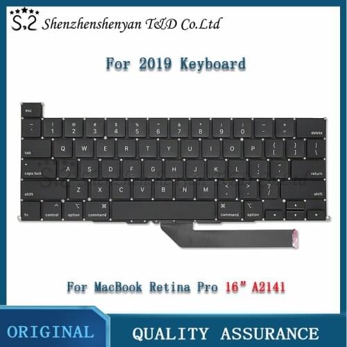 New A2141 Keyboard EU UK US English French Spanish German Russian Arabic Turkish for MacBook Pro Retina 16 "A2141 2019 Year