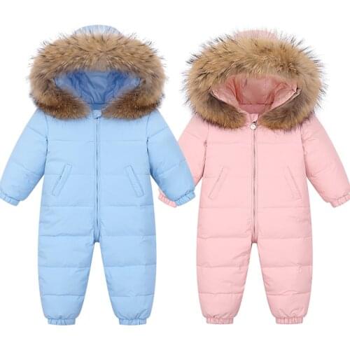 -20 Degrees Baby Girl Jumpsuit Clothes Winter Baby Romper Boys Parkas 2021 New Kids Clothing Set Snowsuit for Babies 1-3 Years