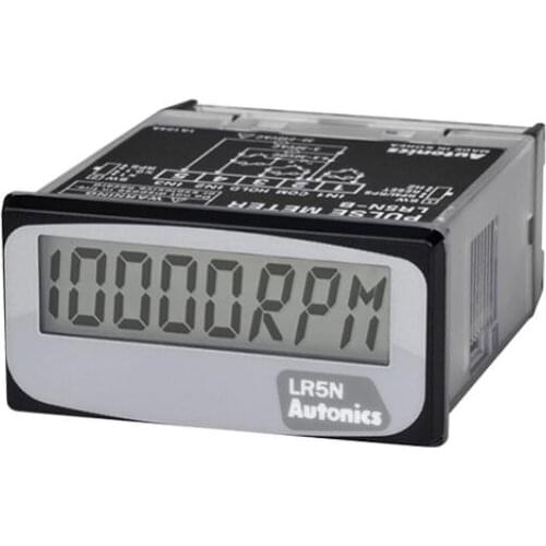 LR5N-B Meter, Pulse, LCD, Indicator, 1/32 DIN, 5-Digit, No-Voltage Input, Internal Battery