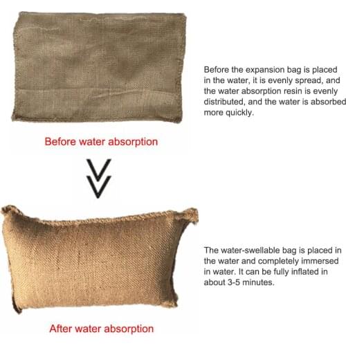 Water Absorbing Bag Woven Sand Bag Water Absorption Expansion Sack Sandbag Flood Protection Sandbag for Basement Garage