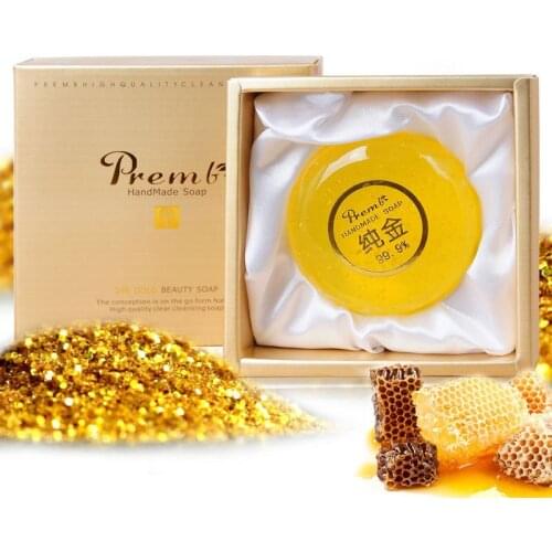 Gold Leaf Soap Korean Skin Care 24k Gold Beauty Cleansing Soap Oil Control Makeup Remover Firming Softening Skin Whitening Soap