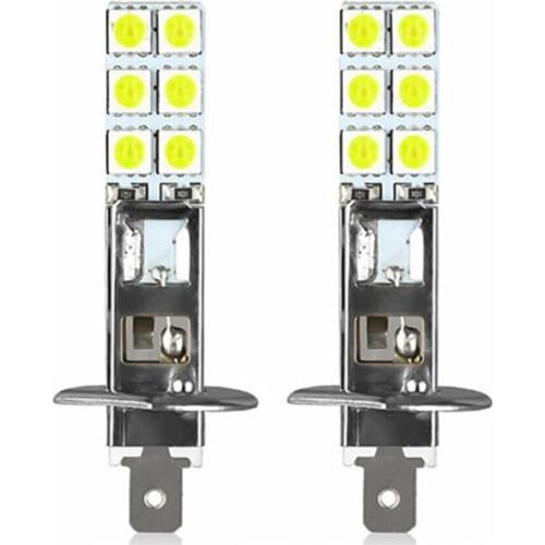 New 2PCS H1 LED 12V 6000K White 55W LED Car Fog Lamp Driving Lights LED Headlight Bulb