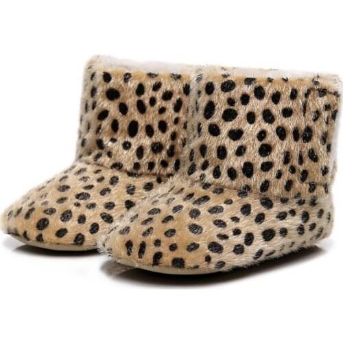 Autumn Winter Warm Baby Fur Snow Boots Baby Booties Anti-slip Infant Boys Girls Bootie Shoes Fashion 0-18M