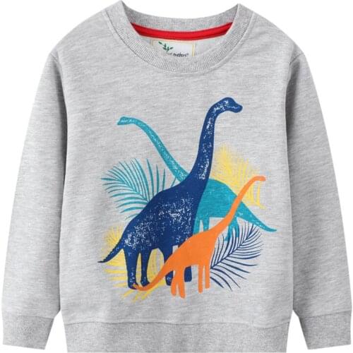 Autumn Baby Boys Clothes Kids Cotton Sweatshirt Cartoon Dinosaur Hoodies Tops Toddler Boy Pullover Sweater Boutique Outfits