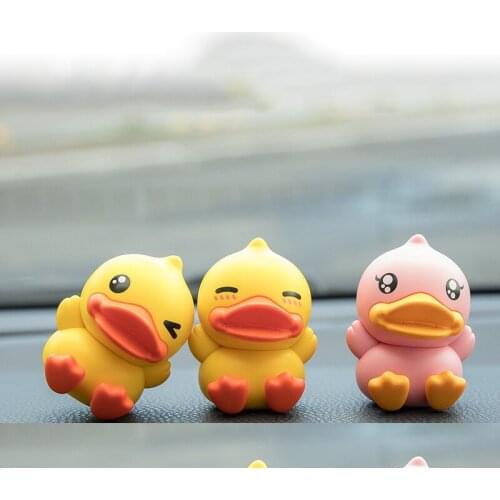Korean style new Cartoon duckling Car Air Freshener perfume Yellow duck car pendant ornament Car Accessories