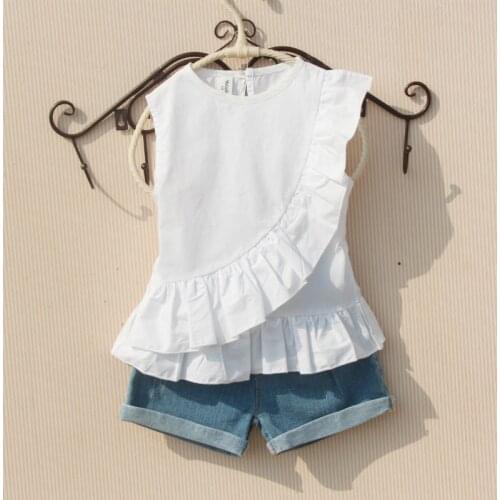 2-16 Year Summer Girls Blouse Shirts For Kids Sleeveless Solid Color School Girl Blouses Tank Tops Toddler Teen Children Clothes