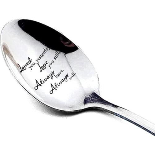 Birthday Gift for Girlfriend Boyfriend Small Love Gift Letter Long Spoon Always Love Party Favors Valentines Day Gift Present