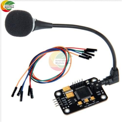 Control Durable Voice Recognition Module Universal Jumper Wire Black Speech With Microphone Tools High Sensitivity For A rduino