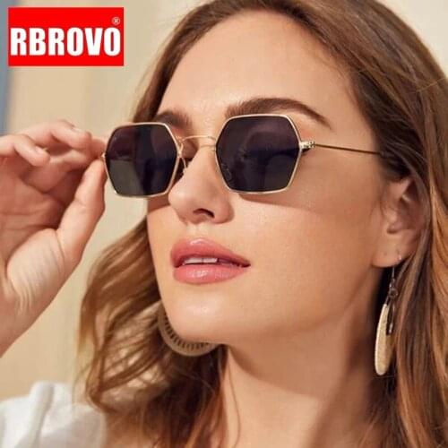 RBROVO Polygon Retro Sunglasse Women Luxury Brand Designer Glasses Women Brand Eyeglasses For Women/Men Vintage Oculos De Sol