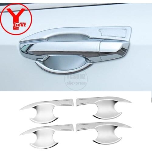Door handle bowl insert For honda crv cr-v 2017 2018 2019 accessories ABS chrome handle protector for honda crv 2017-2019 YCSUNZ
