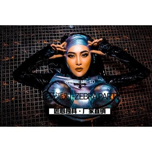 Stage show performance costume Woman sexy Halloween exclusive exaggerated big breasts nightclub bar gogo dance team