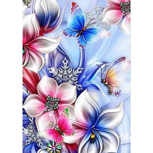SHAYI 2021New Diamond Painting Full Square Drill Flower Wall Decor Rhinestone Embroidery Mosaic Butterfly 5D Handmade Decor Gift