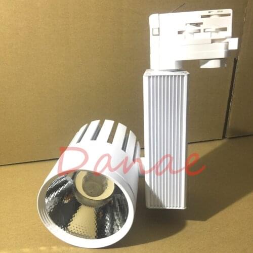 NEW Arrivel LED Track Light 4 Wires 3 Phase White Body LED Rail Spotlight Dimmable 35W LED Indoor Lighting AC85-265V 6pcs ONDENN