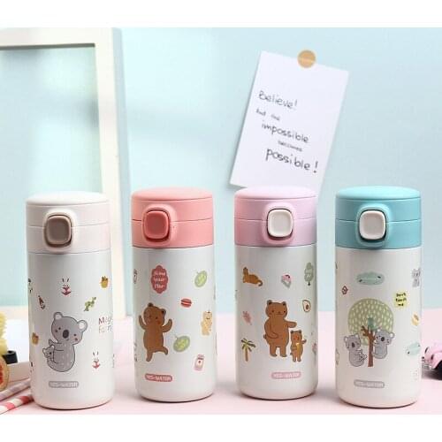 Thermos Mug Portable Thermos Stainless Steel Double Wall Thermal Bottle Travel Mug Vacuum Cup School Home Tea Coffee Drink Cup