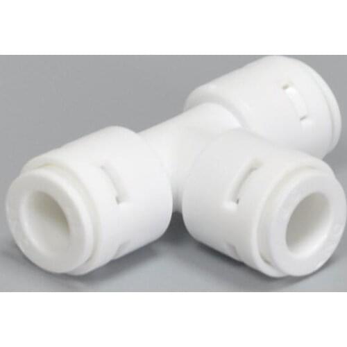 10 Pcs Water Purifier Accessories 3/8 Tee Joint T type PE Pipe Fittings