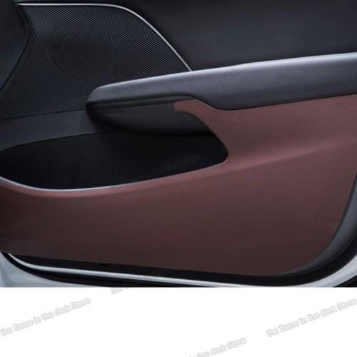 Lsrtw2017 Fiber Leather Car Inner Anti-kick Mat for Chevrolet Cavalier 2017 2018 2019 2020