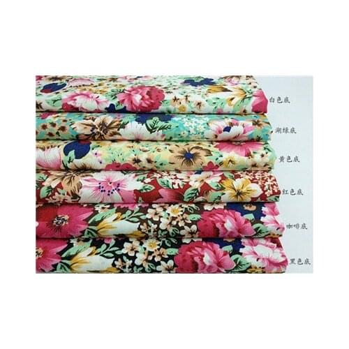 Skirt fabric printed fabric elastic cotton fabric handmade clothing handmade DIY summer