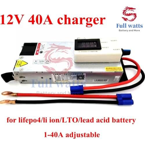 12V 40A 30A 20A 10A battery charger 0-40A Adjustable for 3S 12.6V 40A li ion 4S 14.6V 40A lifepo4 5S 14V 30A LTO Lead acid