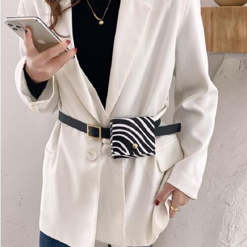 Women Fashion Waist Pack Pu Leopard Print Belt Pack Simple Womens Gift Belt Bags For Lady Casual Solid Color Pack Сумка Женская