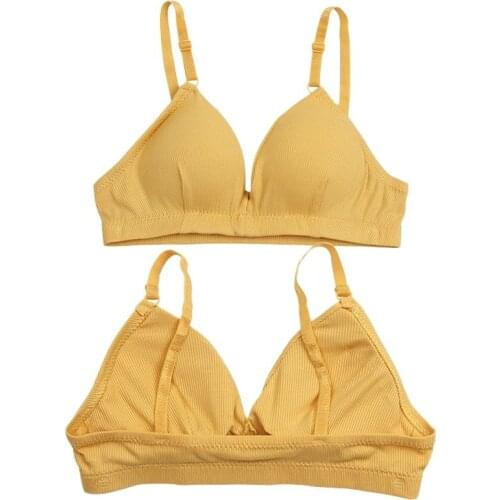 Women Tank Crop Top Seamless Underwear Female Crop Tops Sexy Lingerie Triangle Cup With Removable Padded Camisole Femme Fashion